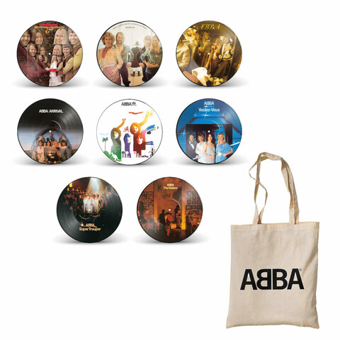 ABBA - 8LP Studio Album Picture Disc Bundle (excl. Voyage) von ABBA - 8LP Picture Disc Bundle + Tragetasche jetzt im ABBA Official Store